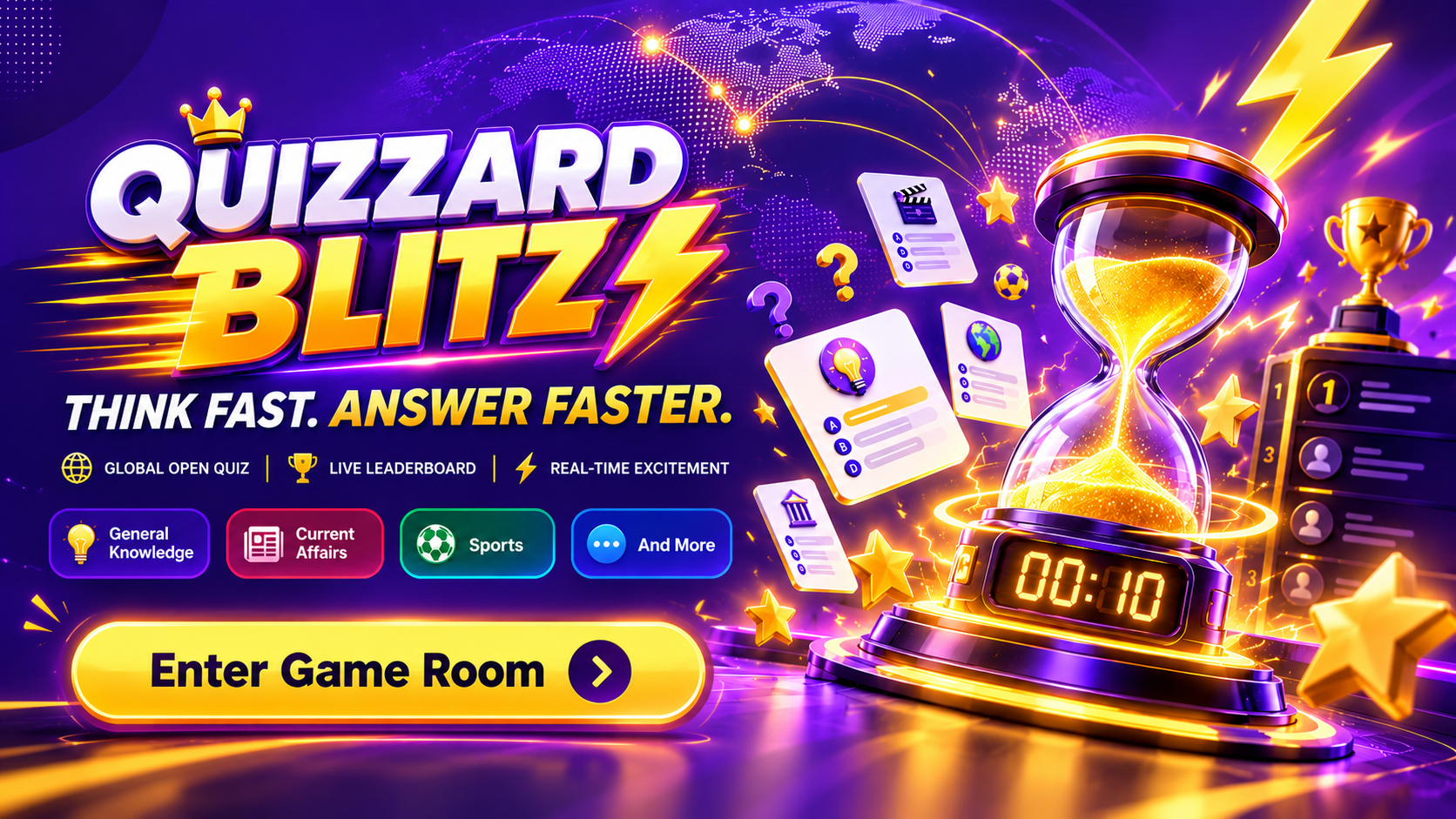 Quizzard Blitz — think fast, answer faster